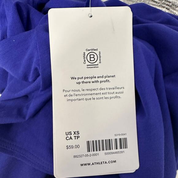 Athleta Outbound Tank Womens XS Noble Blue Pullover Mock Neck Camisole Outbound - Picture 9 of 11